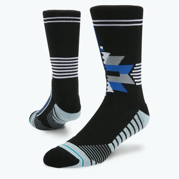 STANCE FEEL360 Performance Black Blue and Gray Athletic Training Socks L(9-12) - Picture 1 of 7